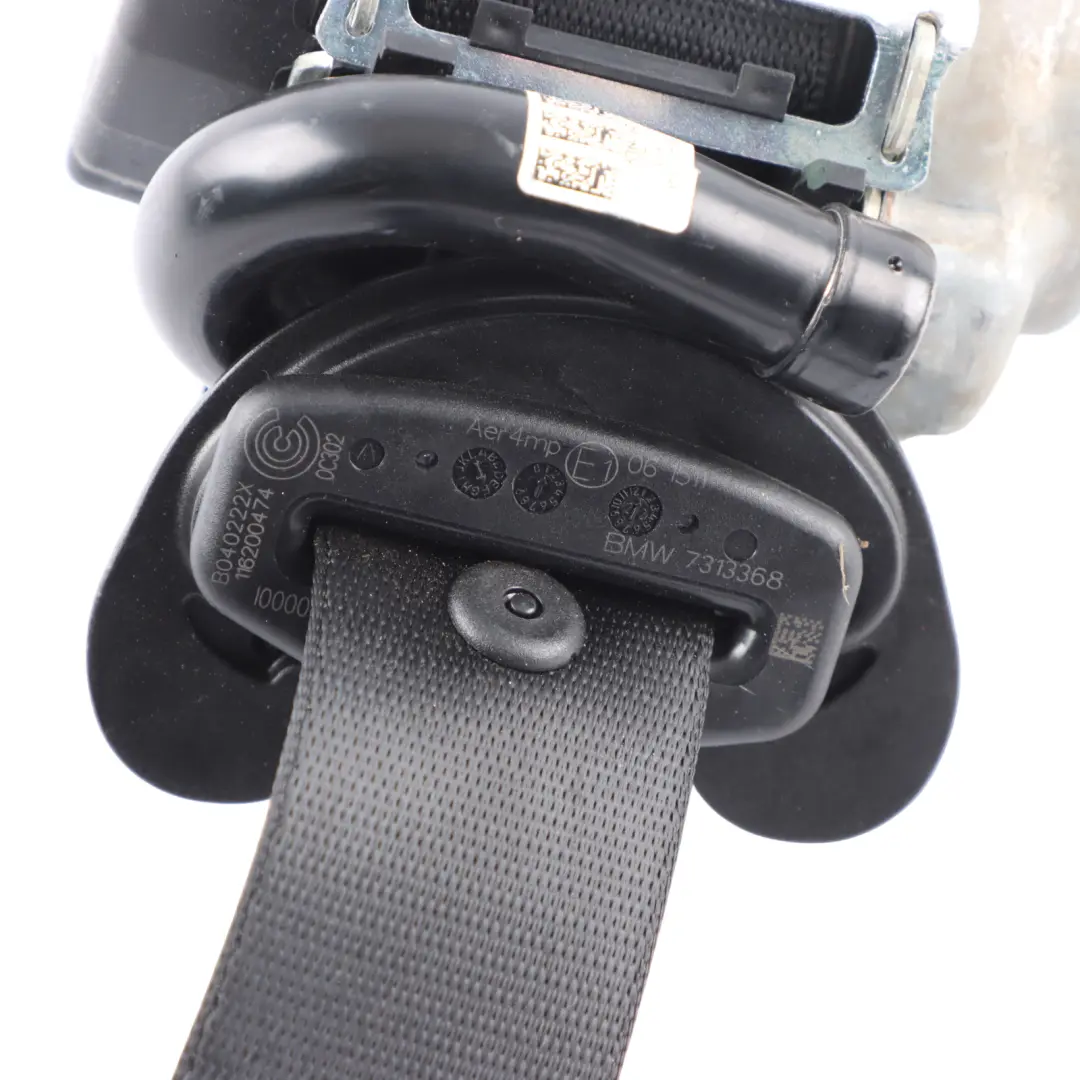 Mini F56 Seatbelt Rear Right O/S Upper Seat Belt 7313368 Black