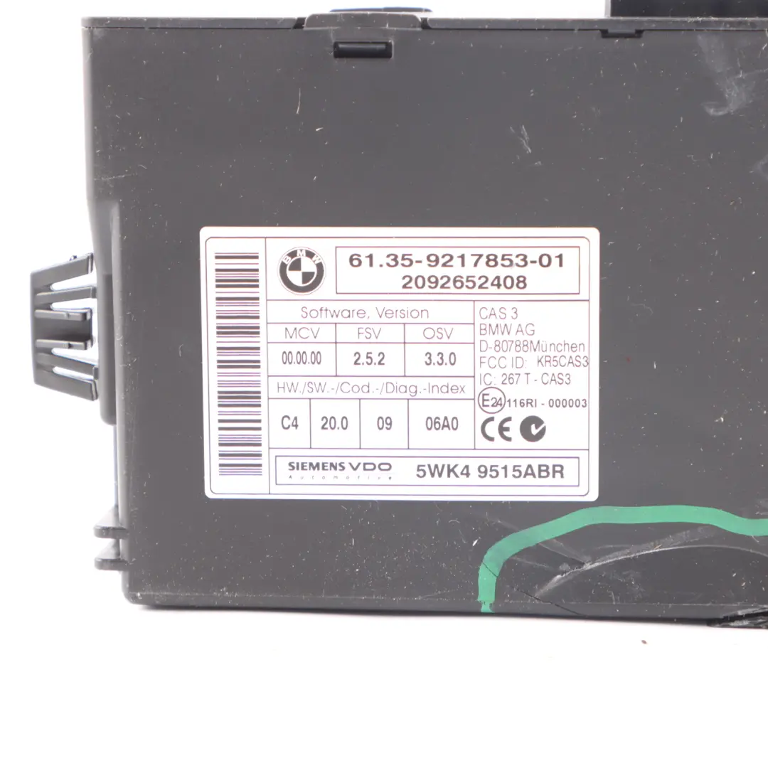 BMW 1 Series E81 E87 LCI 116i 1.6 Petrol N43 ECU Kit 7599881 DME CAS3 Key Manual