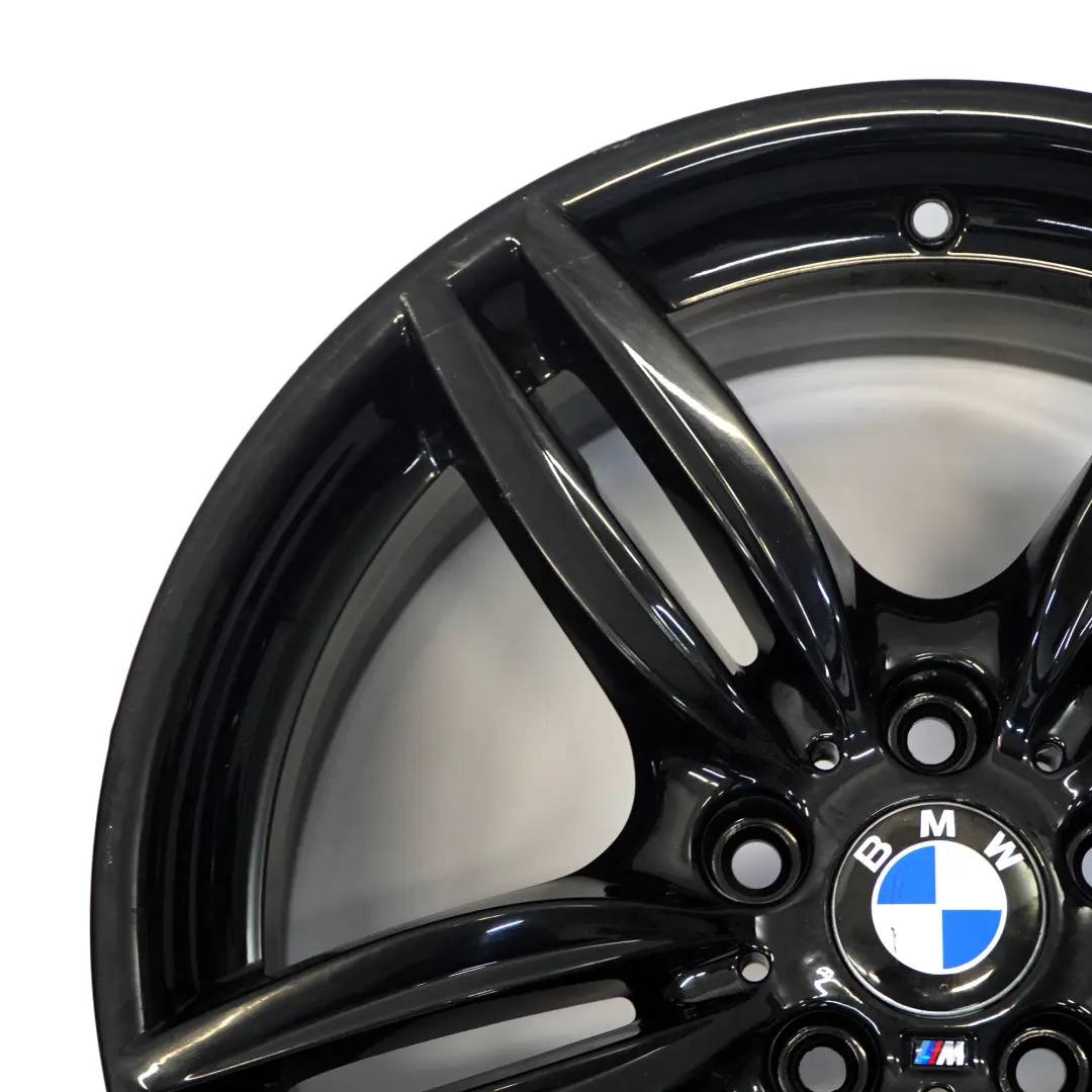 BMW F10 F11 F12 Jante avant en alliage noir 19" 8,5J M Double rayon 351 7842652