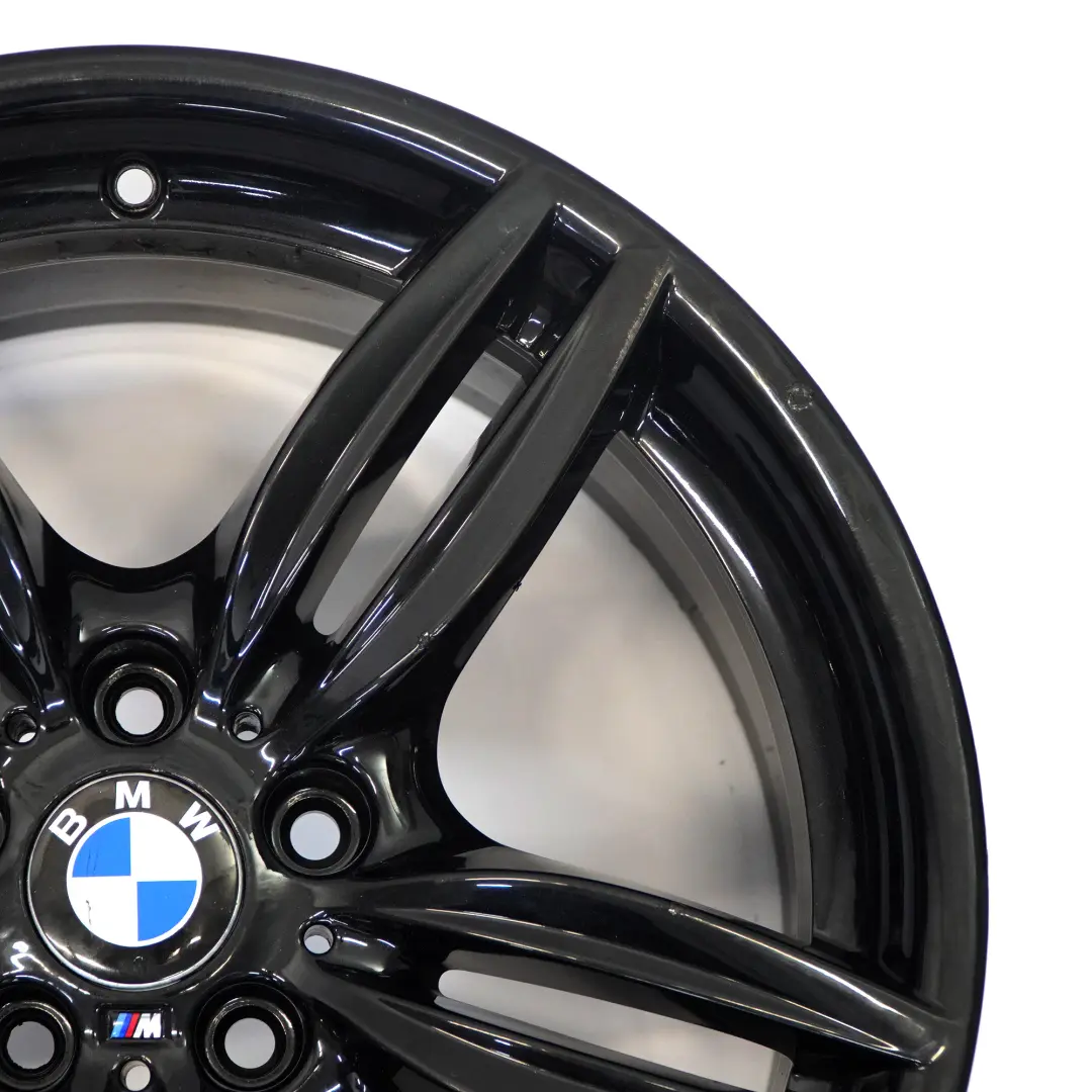 BMW F10 F11 F12 Jante avant en alliage noir 19" 8,5J M Double rayon 351 7842652