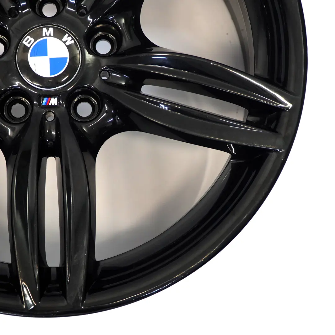 BMW F10 F11 F12 Jante avant en alliage noir 19" 8,5J M Double rayon 351 7842652