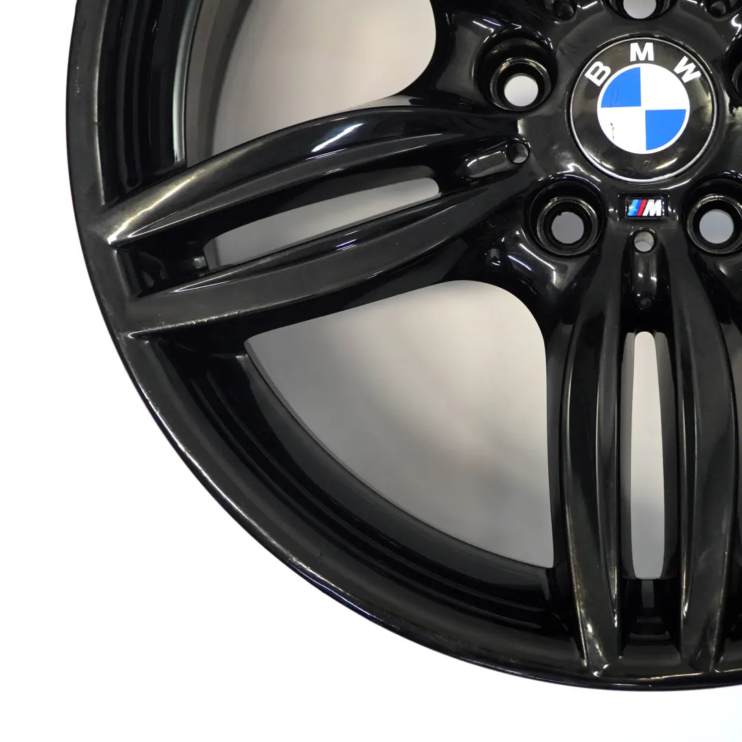 BMW F10 F11 F12 Jante avant en alliage noir 19" 8,5J M Double rayon 351 7842652