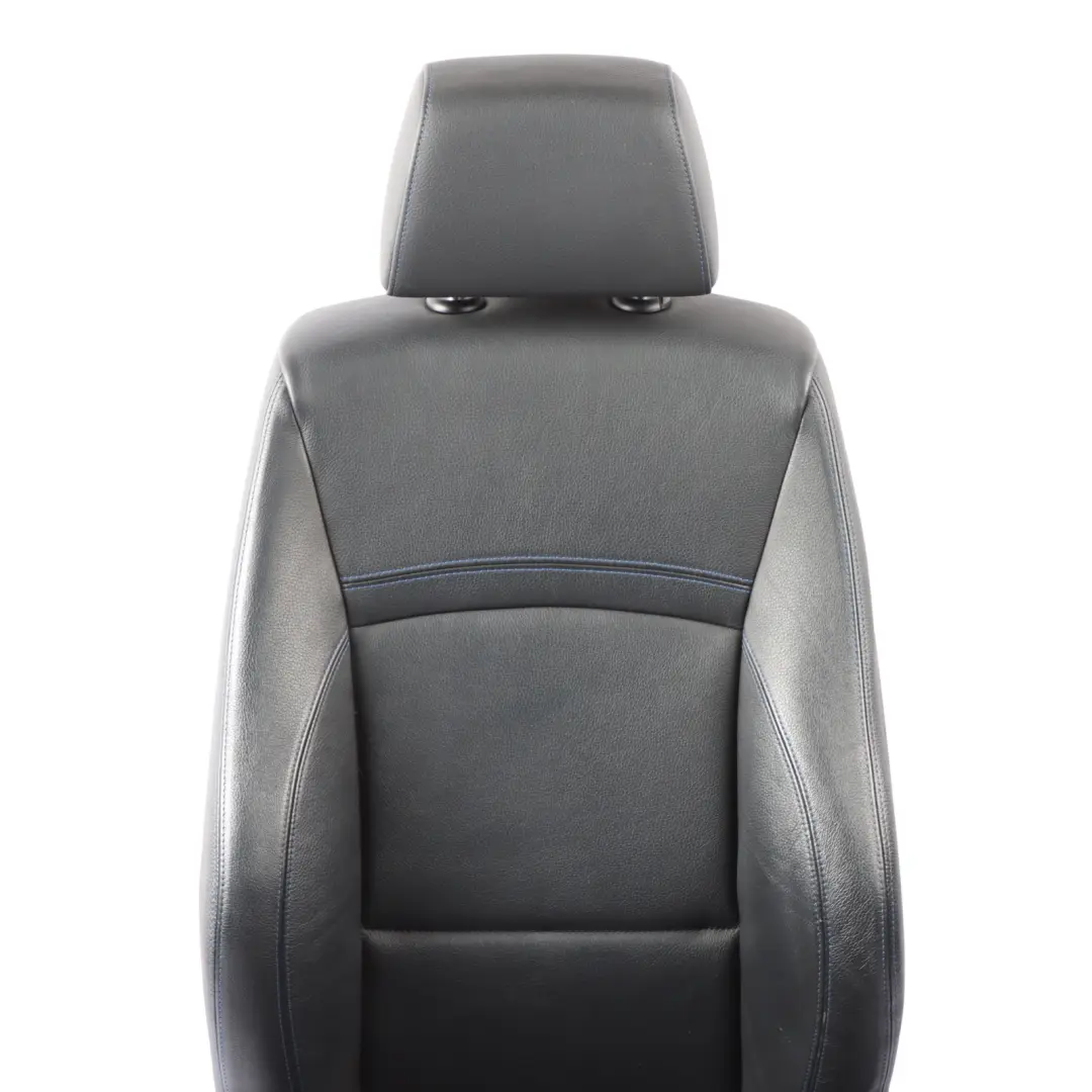 Front Seat BMW E90 E91 LCI Left N/S M Sport Black Leather Dakota Blue Stitching