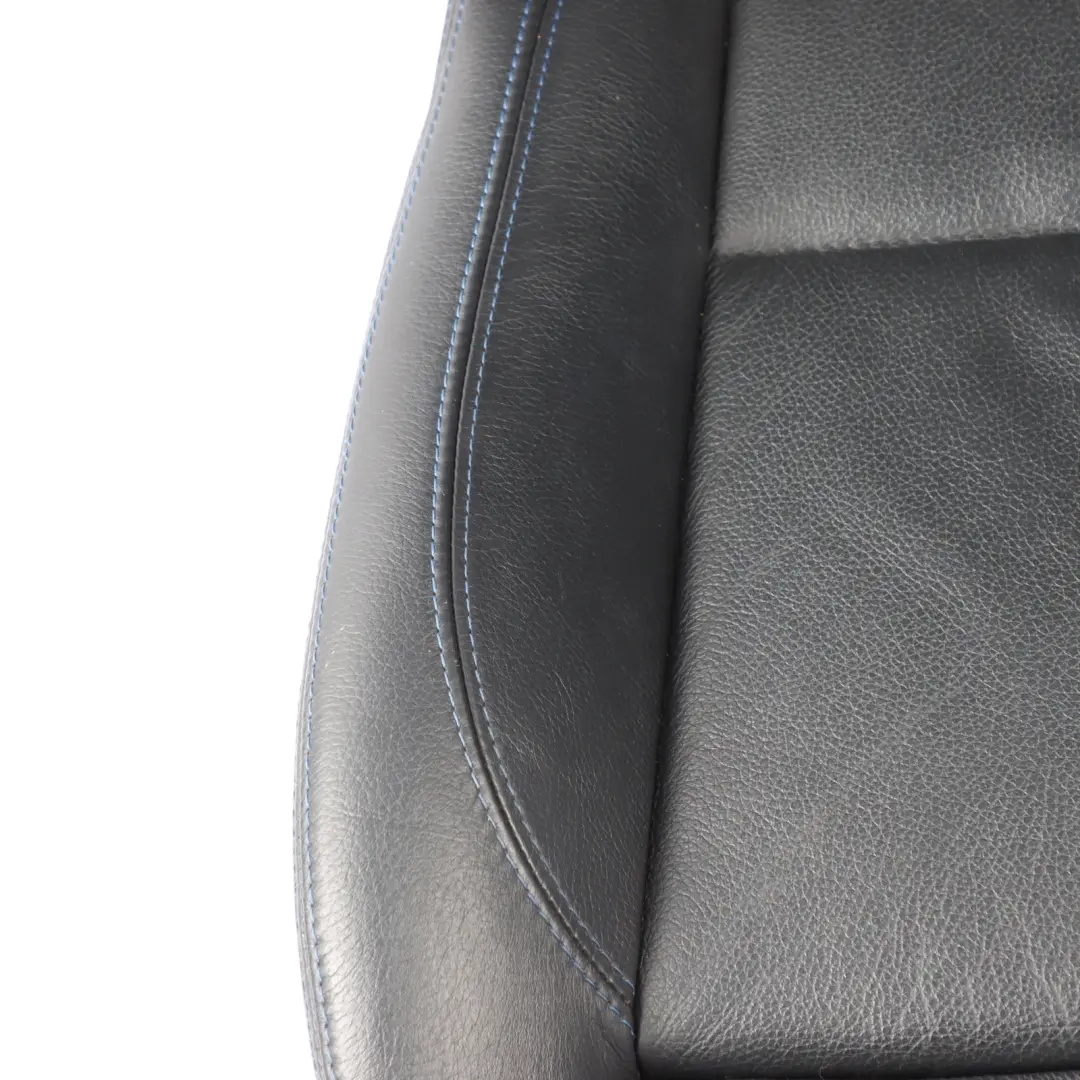 Front Seat BMW E90 E91 LCI Left N/S M Sport Black Leather Dakota Blue Stitching