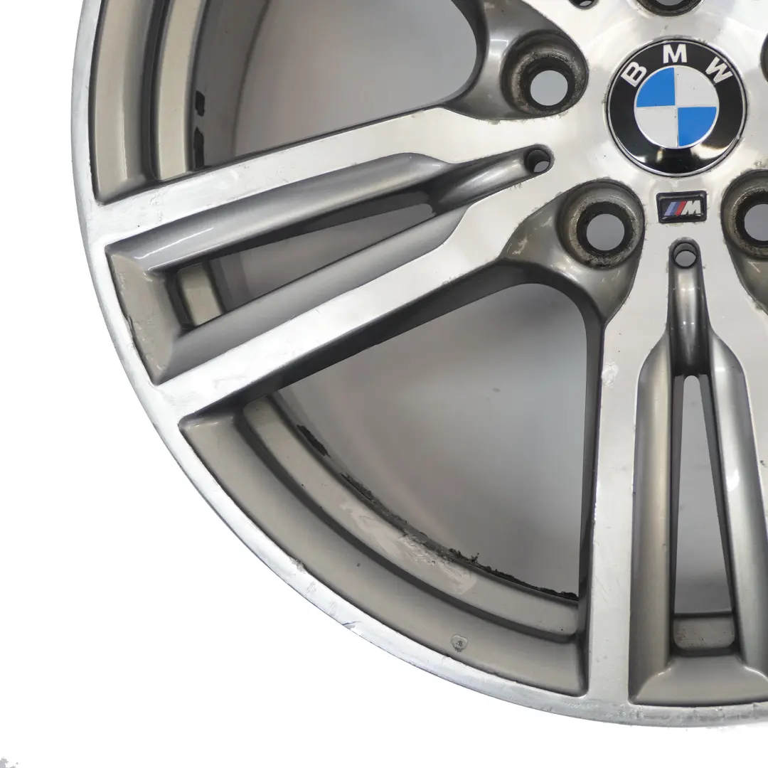 BMW F45 F46 Ferric Grey Alloy Wheel Rim 18" M Double Spoke 486 ET:57 8J 7848602