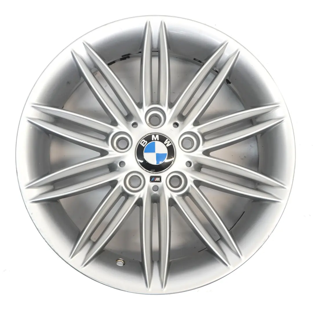 BMW E81 E82 E87 E88 Silver Wheel Alloy Rim 17" 7J ET:47 M Double Spoke 207