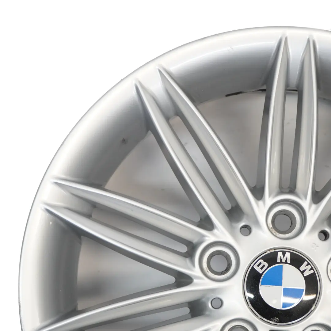 BMW E81 E82 E87 E88 Silver Wheel Alloy Rim 17" 7J ET:47 M Double Spoke 207