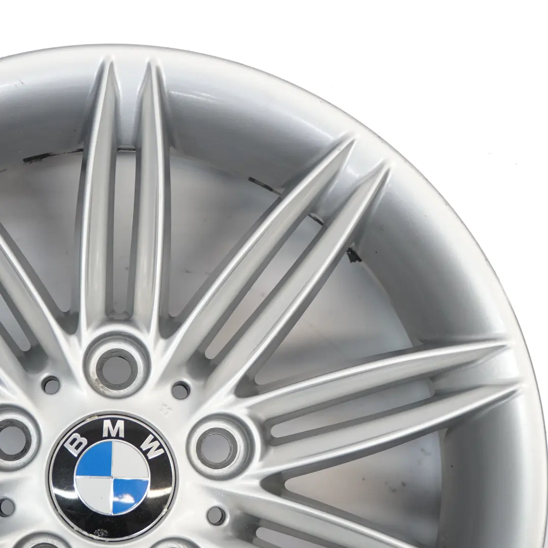 BMW E81 E82 E87 E88 Silver Wheel Alloy Rim 17" 7J ET:47 M Double Spoke 207