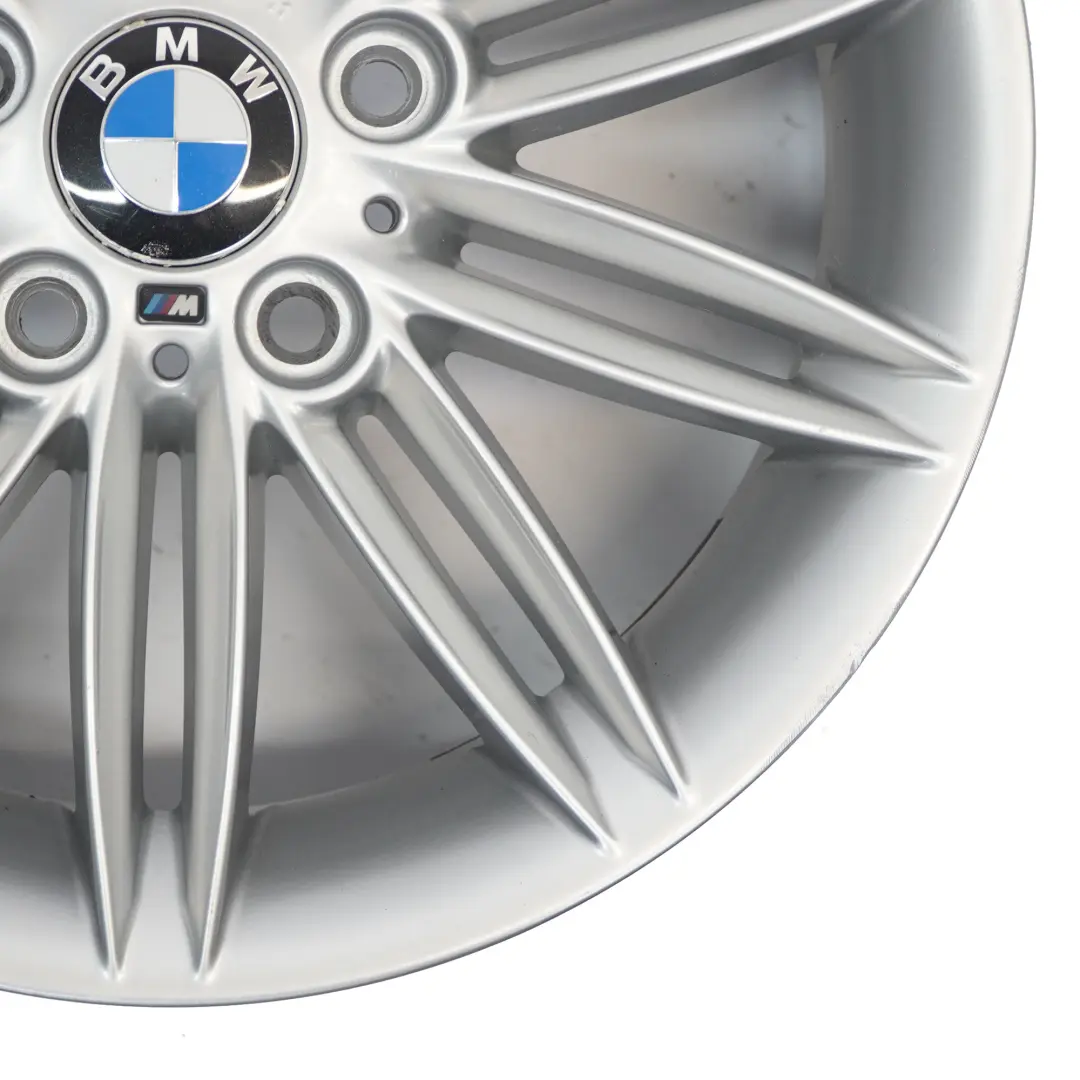 BMW E81 E82 E87 E88 Silver Wheel Alloy Rim 17" 7J ET:47 M Double Spoke 207