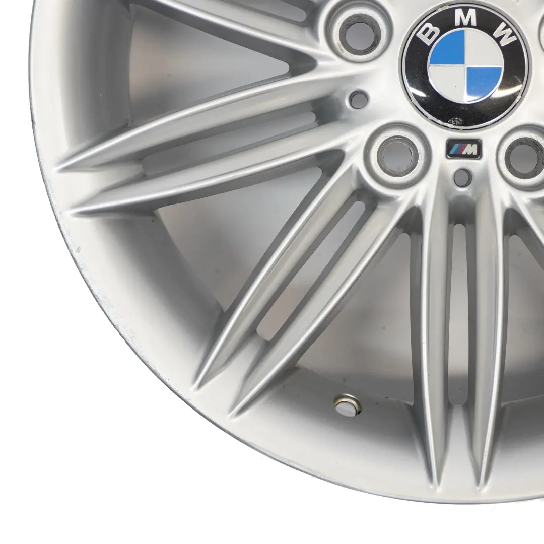 BMW E81 E82 E87 E88 Silver Wheel Alloy Rim 17" 7J ET:47 M Double Spoke 207