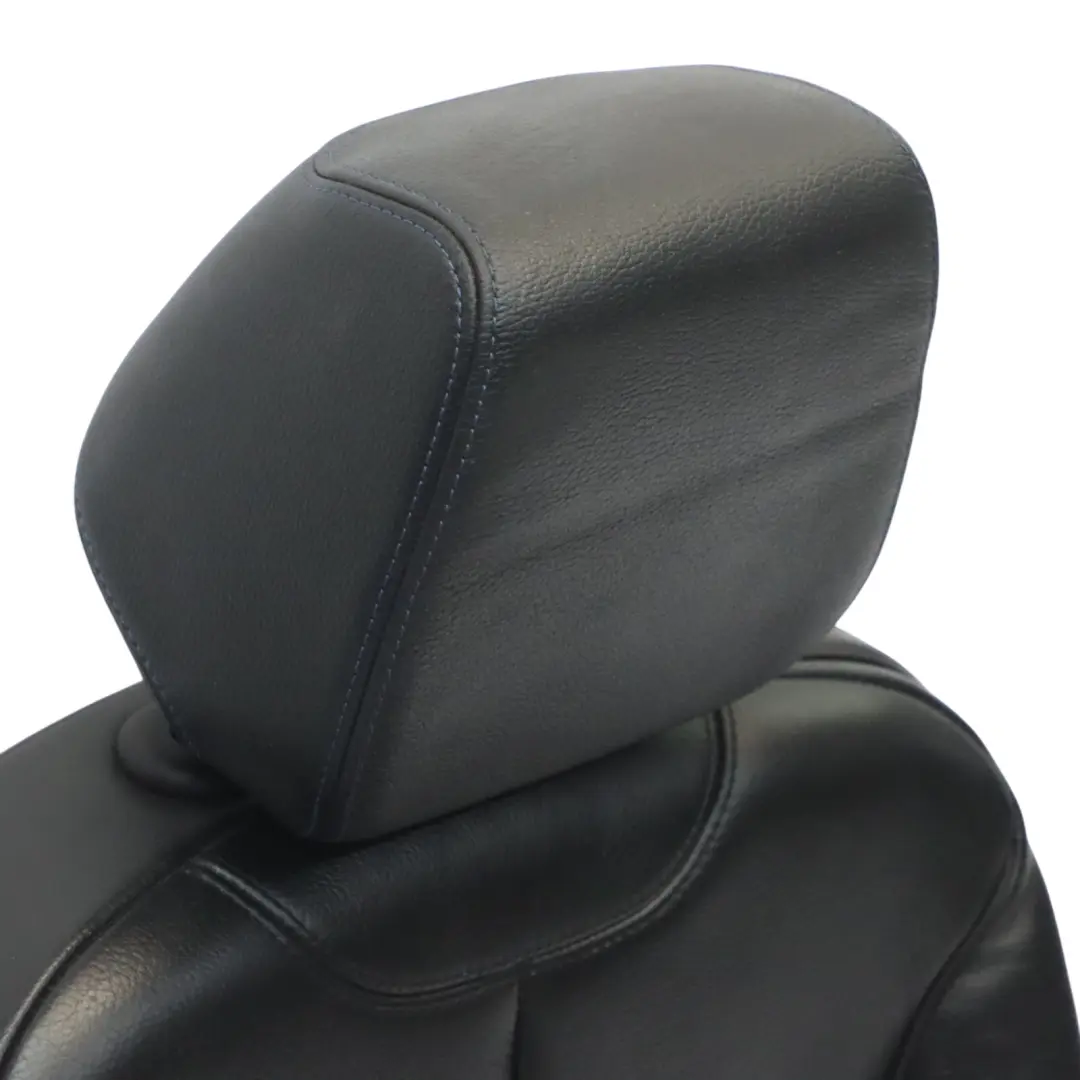 Sport Seat BMW F21 LCI Front Left N/S Heated Black Leather Blue Stitching