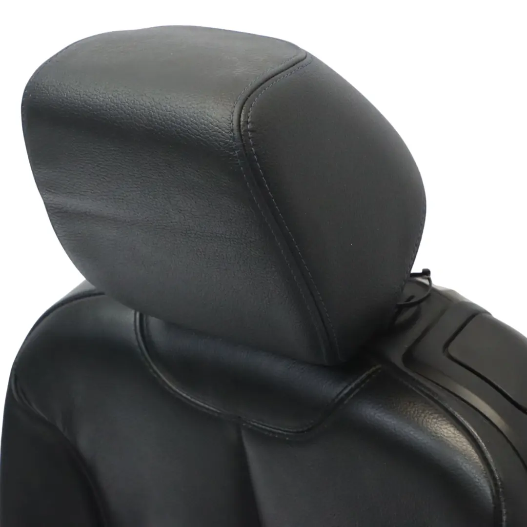 Sport Seat BMW F21 LCI Front Left N/S Heated Black Leather Blue Stitching