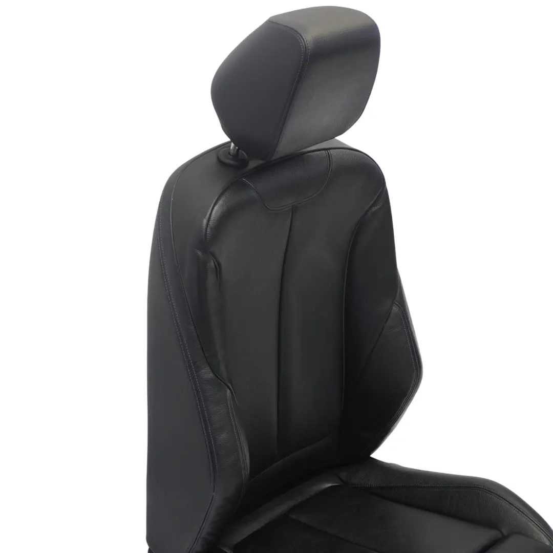 BMW F30 F31 LCI M Sport Seat Front Left N/S Black Leather Dakota Blue Stitching