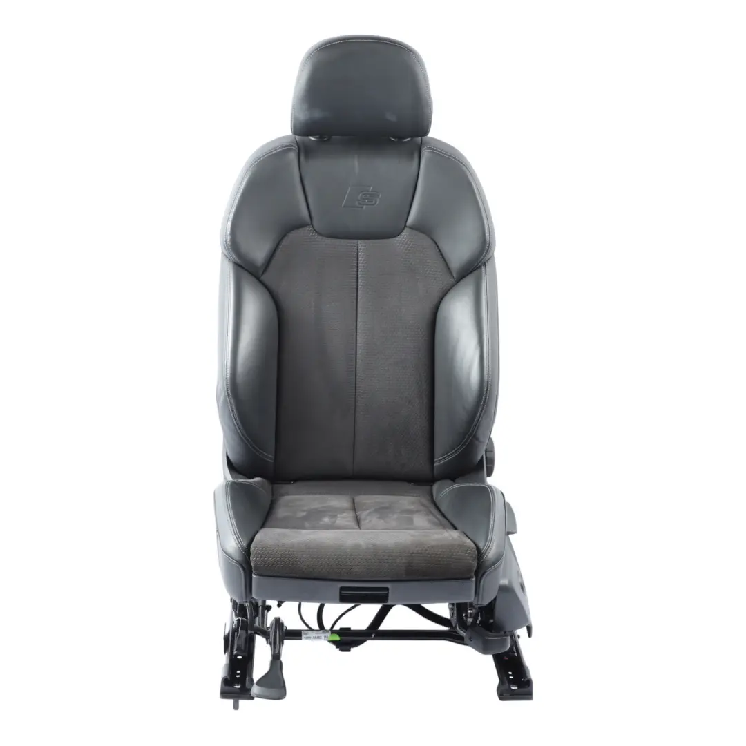 Audi Q5 Mk2 FY Sport Seat Front Left N/S Heated S-Line Half Leather Black Grey