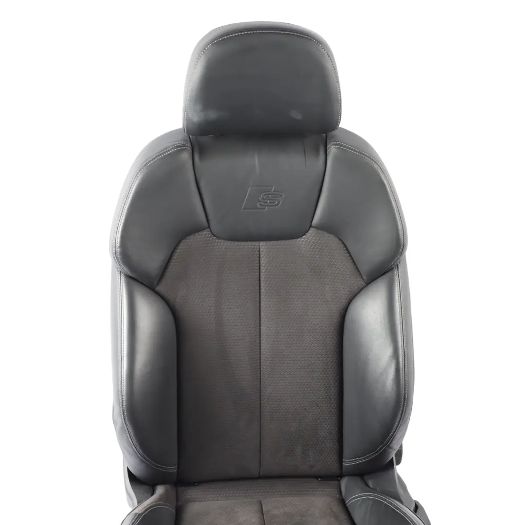 Audi Q5 Mk2 FY Sport Seat Front Left N/S Heated S-Line Half Leather Black Grey