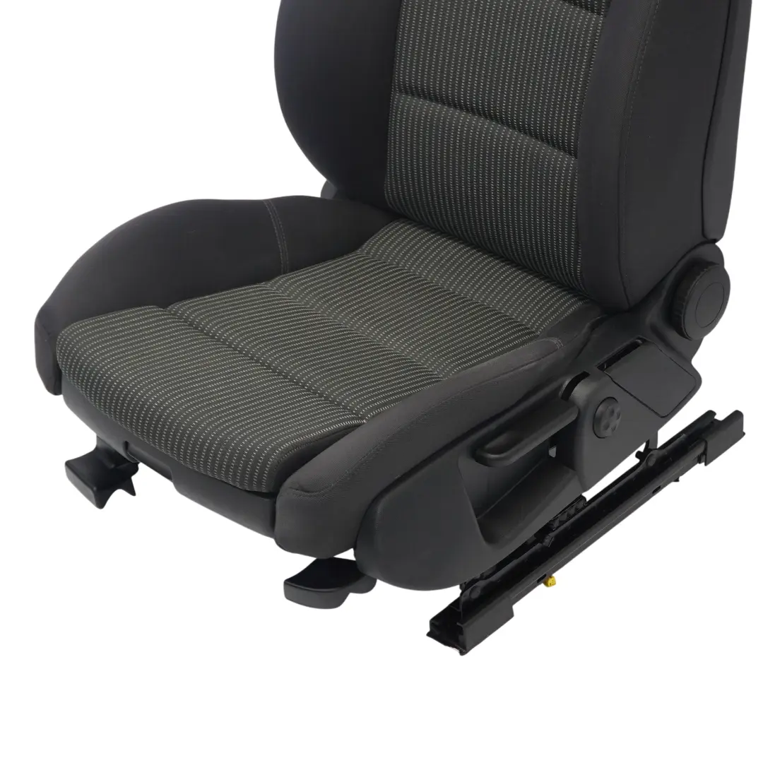 Audi A4 B7 Sport Asiento Delantero Izquierdo Tela Interior Panther Soul Negro