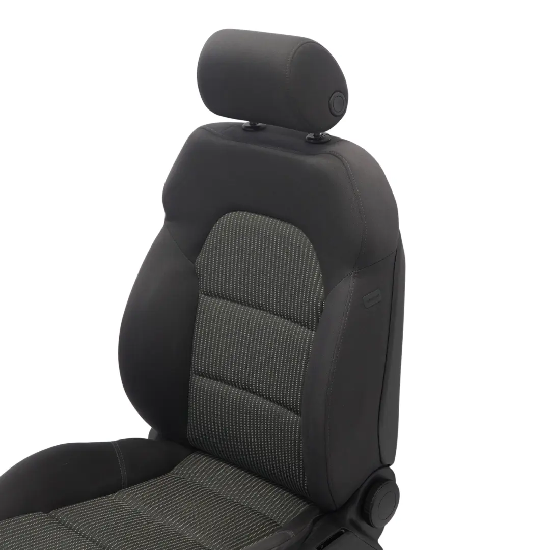 Audi A4 B7 Sport Asiento Delantero Izquierdo Tela Interior Panther Soul Negro