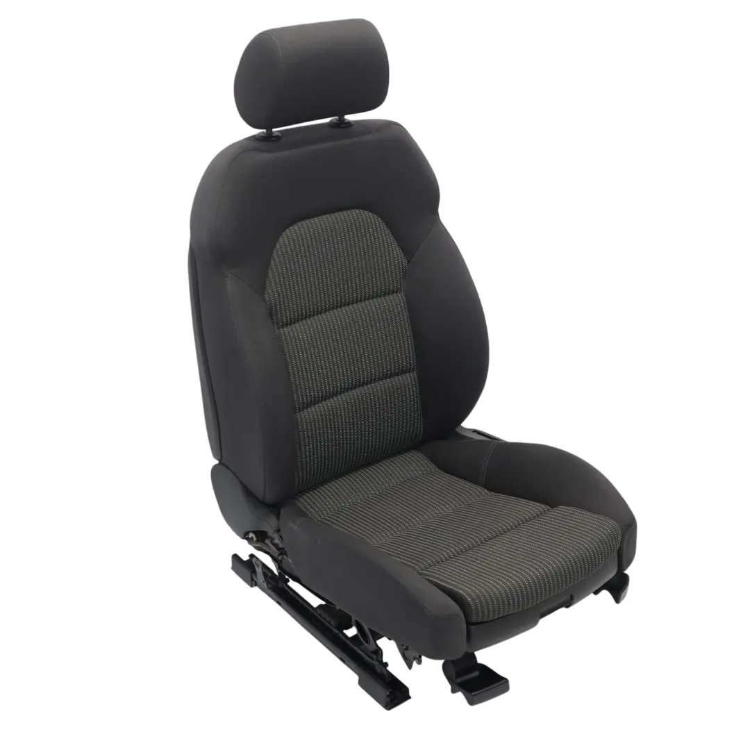 Audi A4 B7 Sport Asiento Delantero Izquierdo Tela Interior Panther Soul Negro