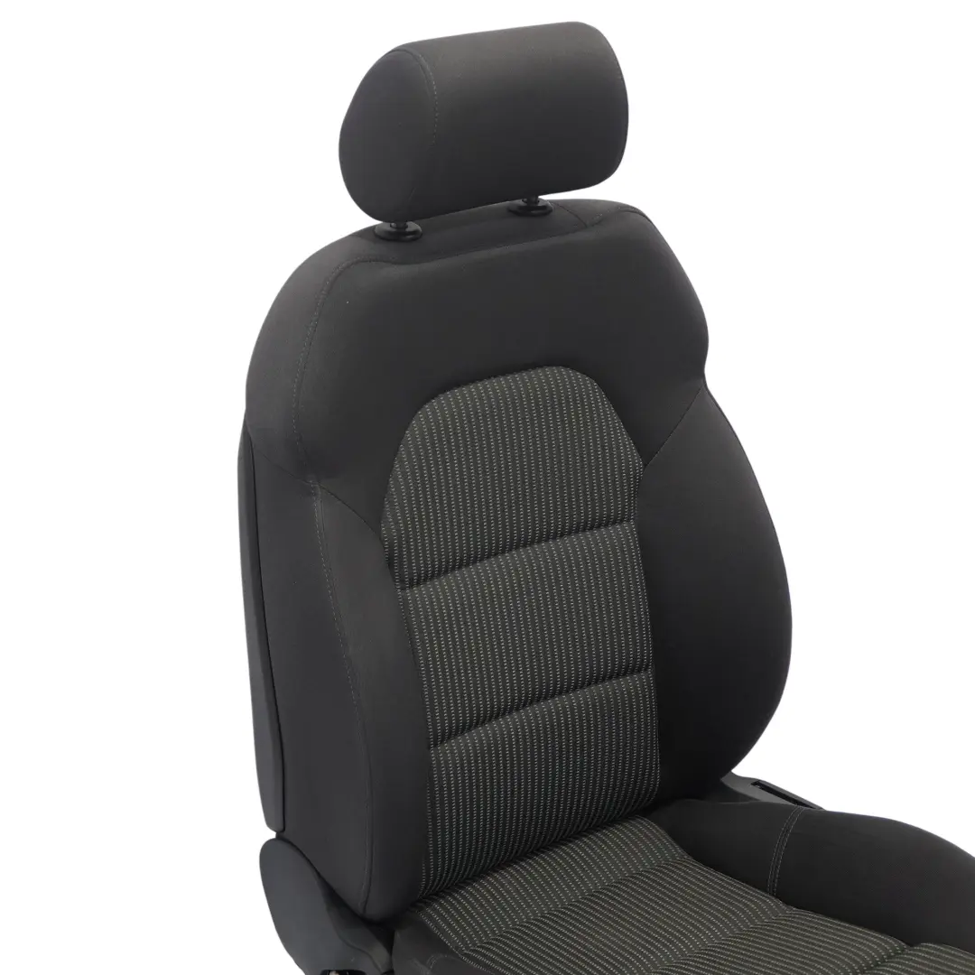 Audi A4 B7 Sport Asiento Delantero Izquierdo Tela Interior Panther Soul Negro