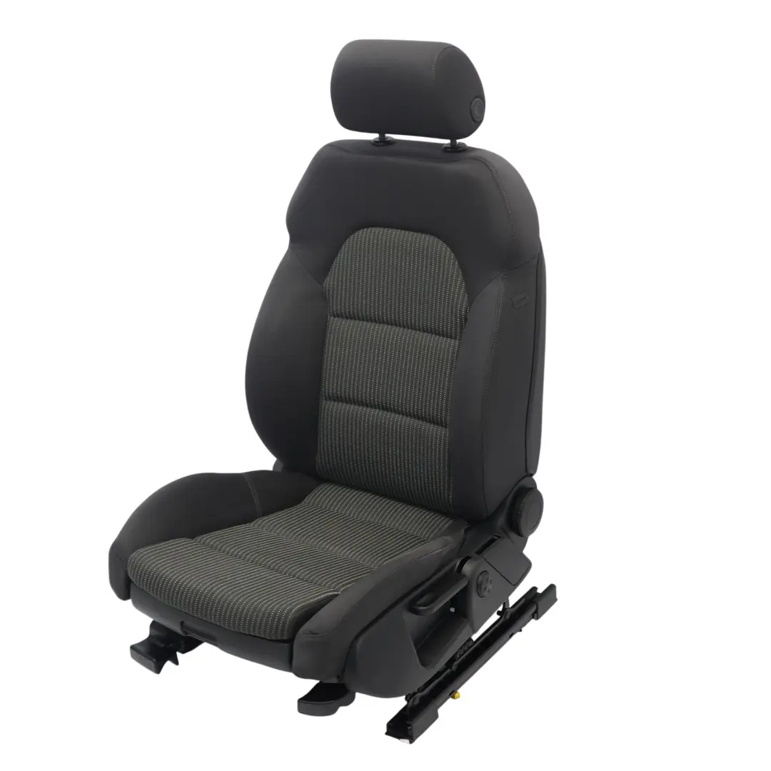 Audi A4 B7 Sport Asiento Delantero Izquierdo Tela Interior Panther Soul Negro