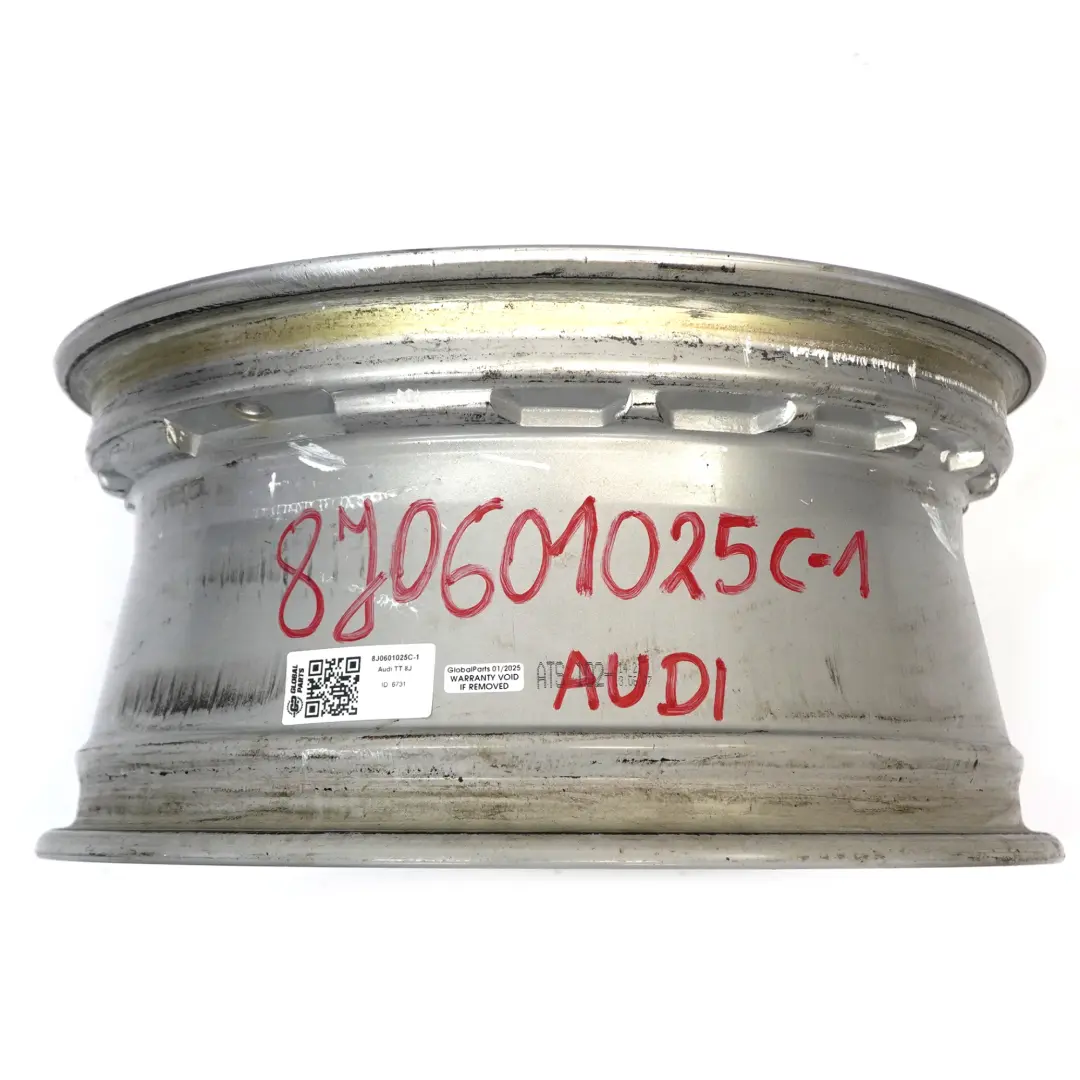 Audi TT Mk2 8J Srebrna Felga Aluminiowa 17" ET:47 8J Star Spoke 8J0601025C