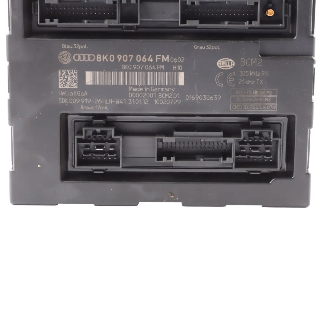 Audi A4 B8 Body Comfort Control BCM Module Unit ECU 8K0907064FM