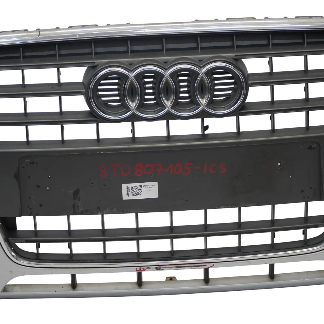 Audi A5 8T Front Bumper Trim Panel Covering Ice Silver Metallic - X7W