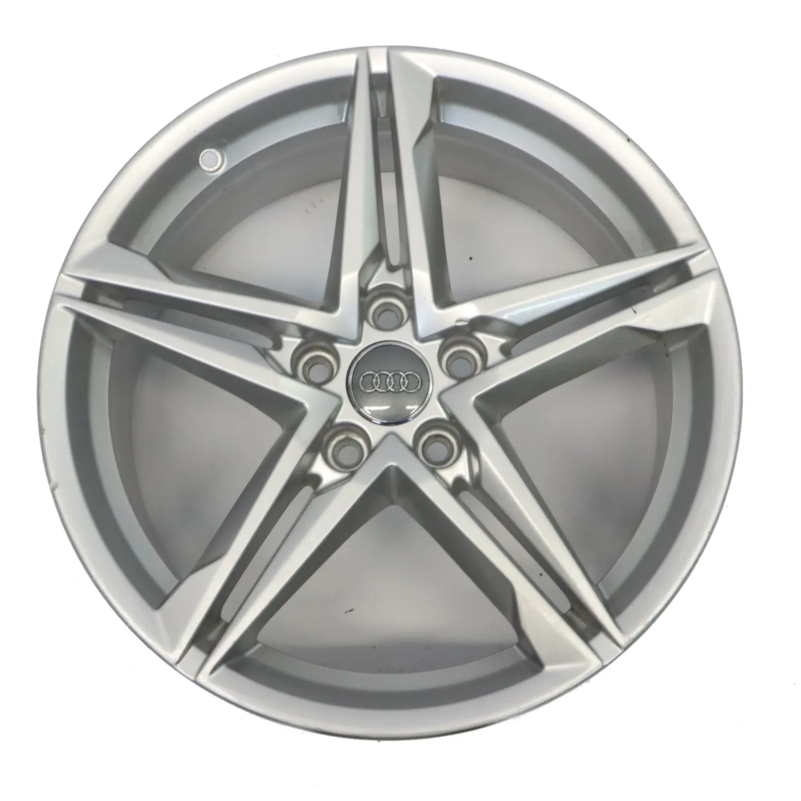 Llanta de aleación plateada Audi A4 B9 18" 8J ET:40 Doble Star Spoke 8W0601025R