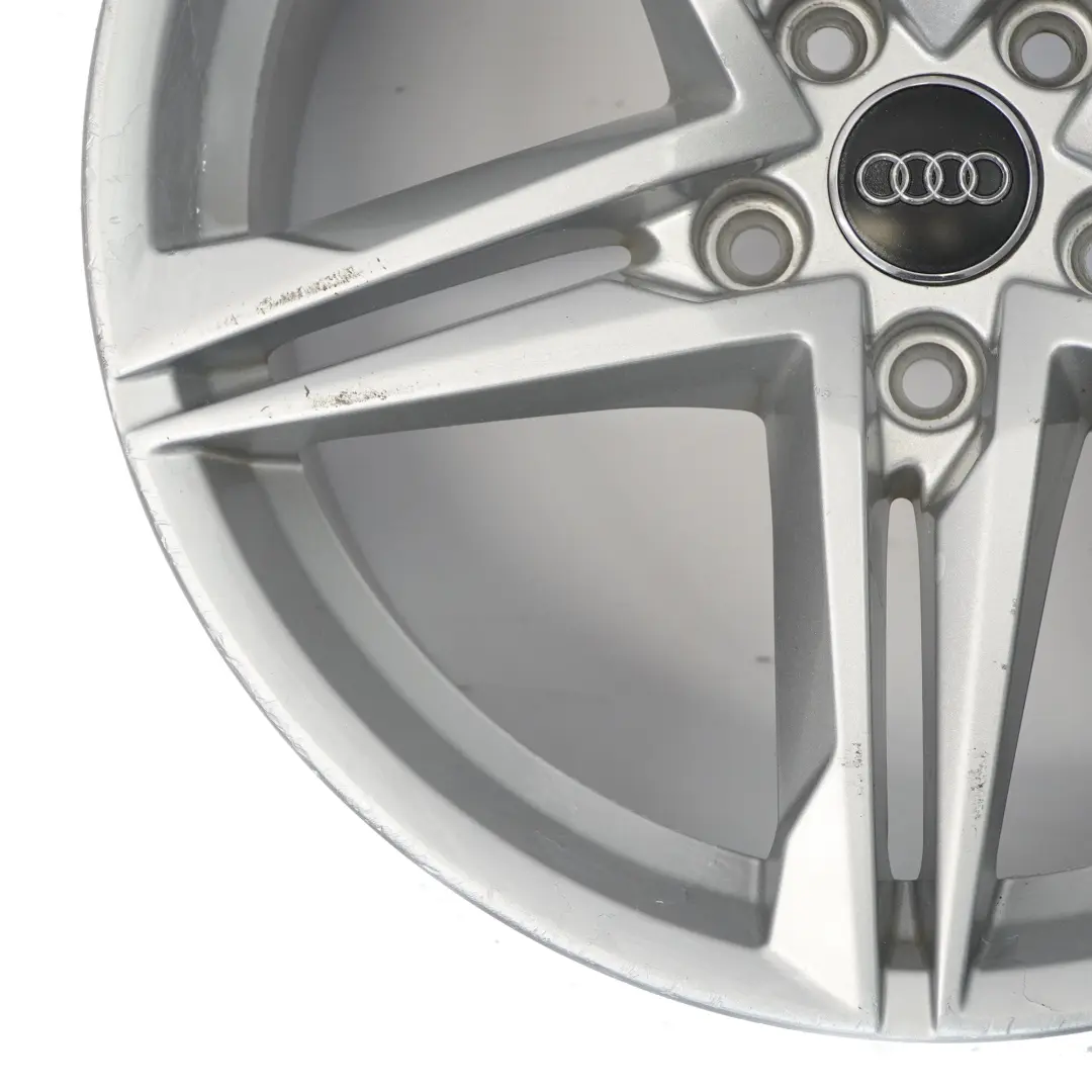 Audi A4 B9 Silver Wheel Alloy Rim 18" 8J ET:40 Star Double Spoke 8W0601025R