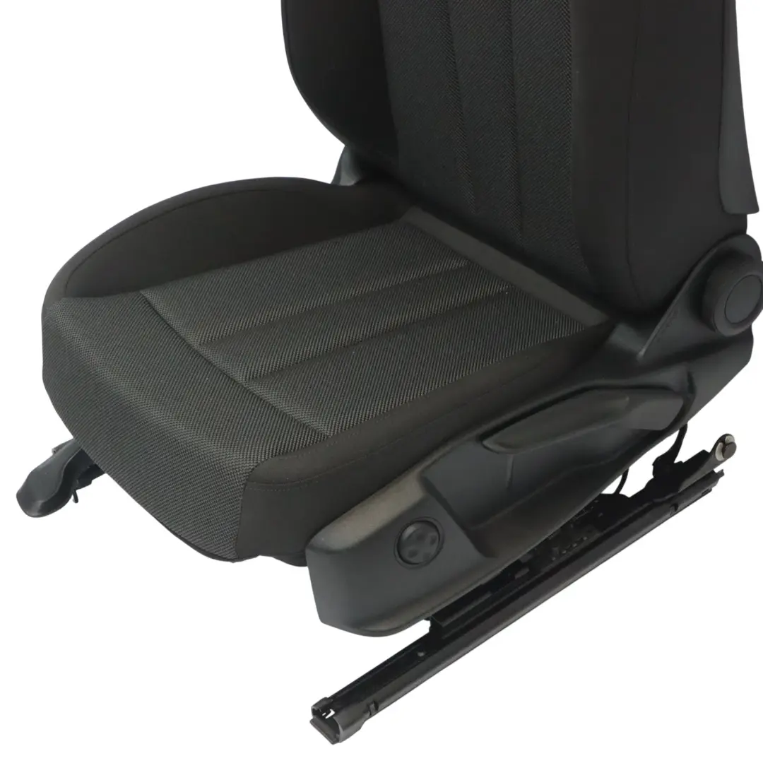 Audi A4 B9 8W Asiento Delantero Izquierdo Interior Calefactable Tela Soul Negro