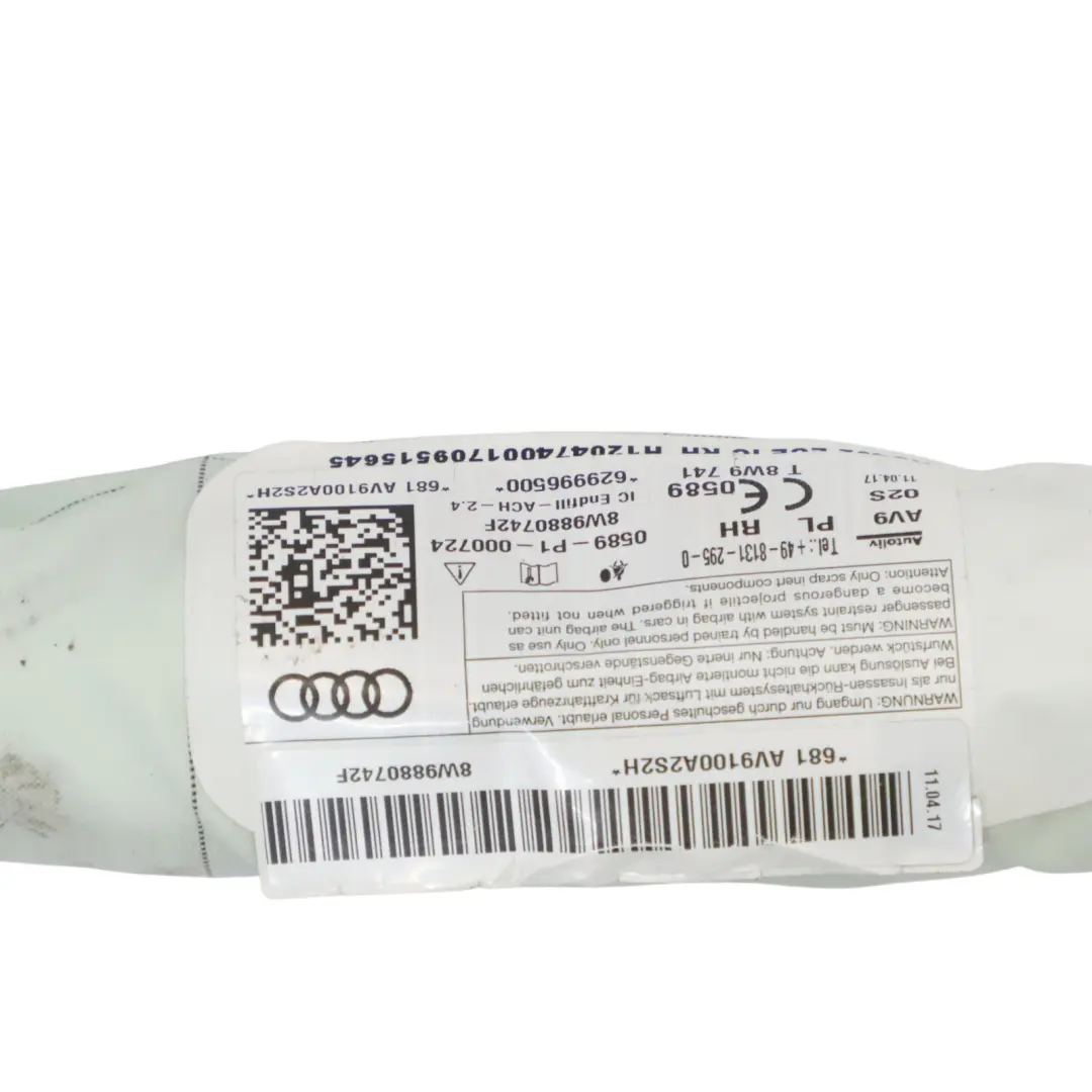 Audi A4 B9 Airbag Kurtyna Poduszka Powietrzna Podsufitki Prawa 8W9880742F