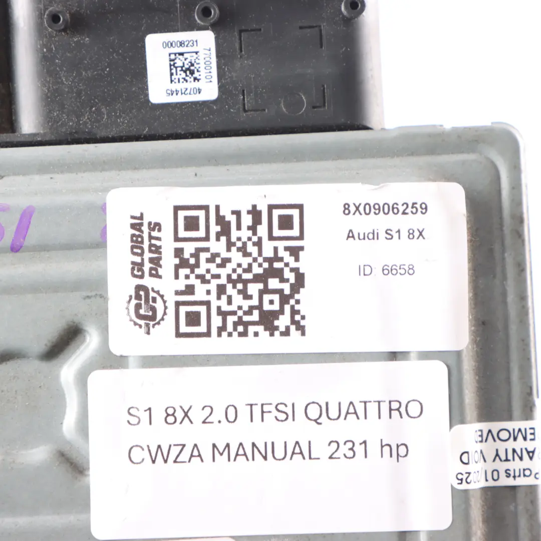 Audi A1 S1 8X 2.0 TFSI CWZA 231HP Quattro Petrol Engine ECU 8X0906259 Manual