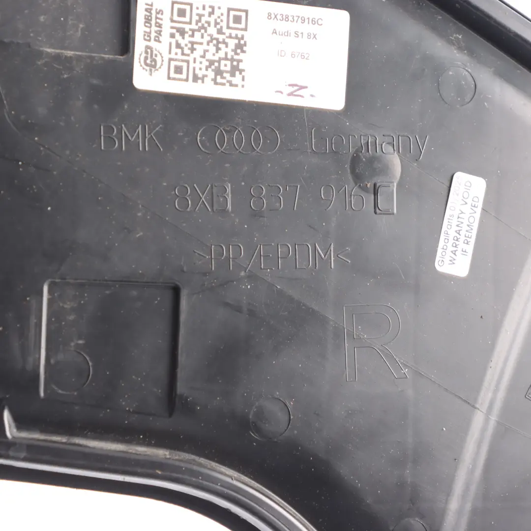 Audi S1 8X Pokrycie Zaślepka Drzwi Panel Osłona Prawy Przód 8X3837916C