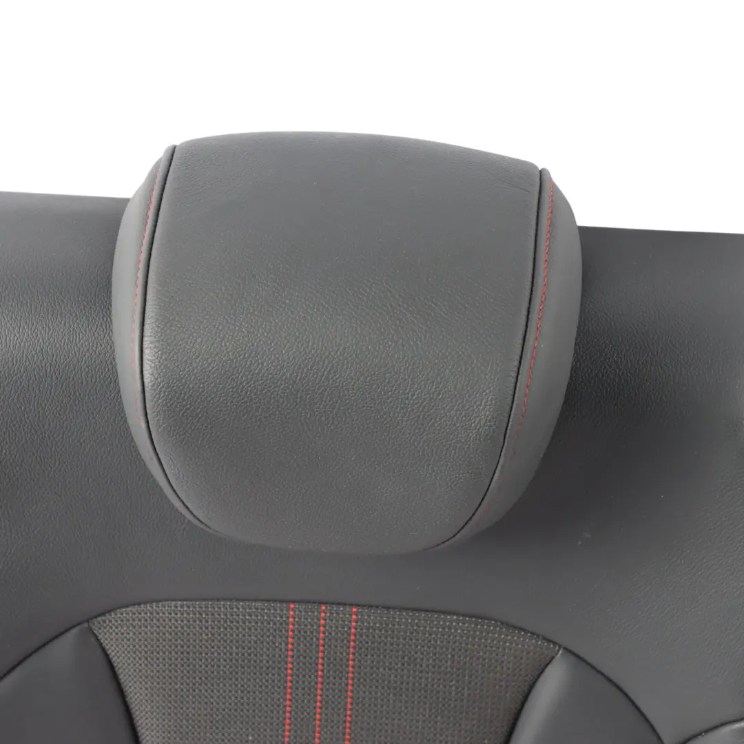 Audi A1 S1 8X Seat Backrest Cover Rear Left N/S Black Tomato Red Leather Fabric