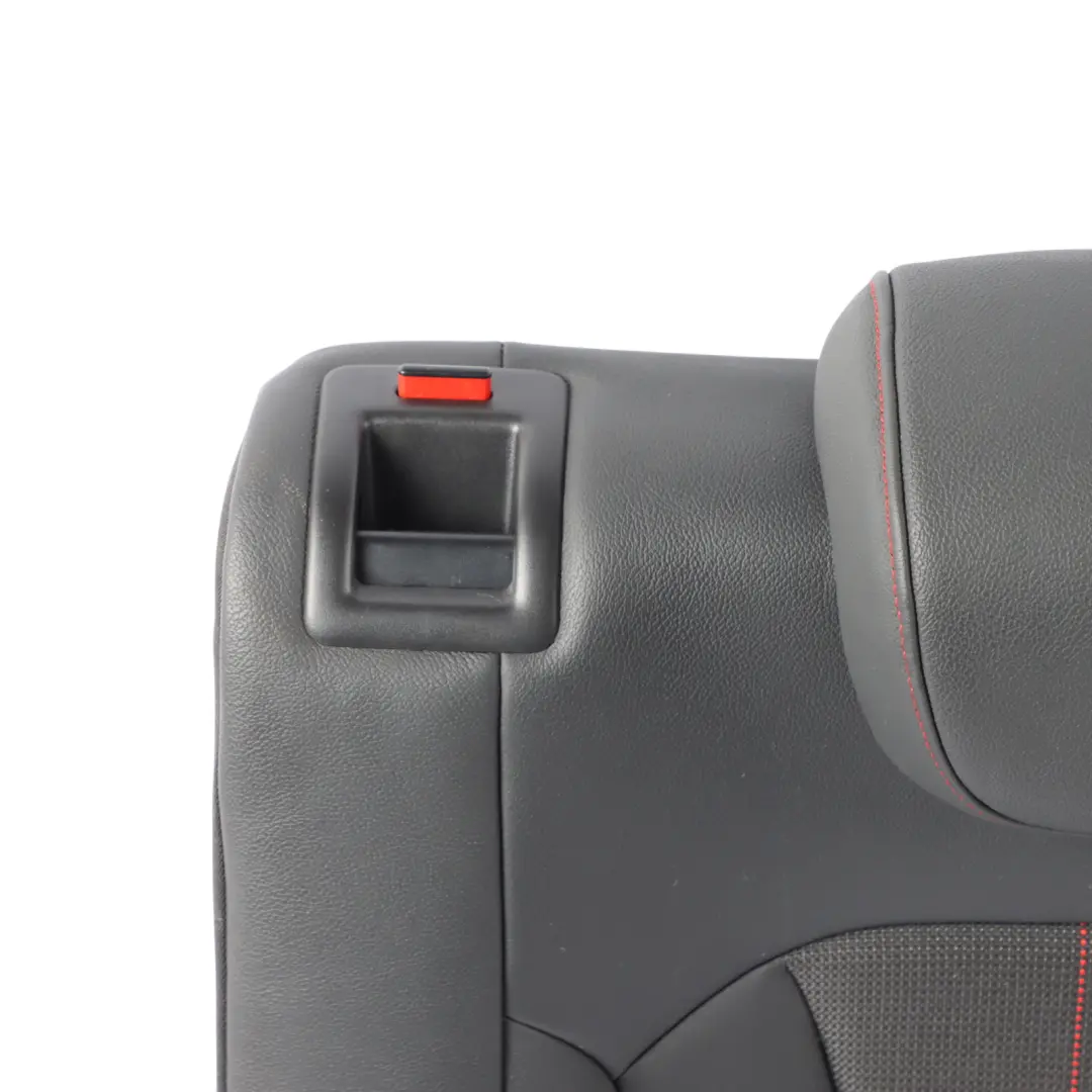 Audi S1 8X Seat Backrest Cover Rear Right O/S Black Tomato Red Leather Fabric