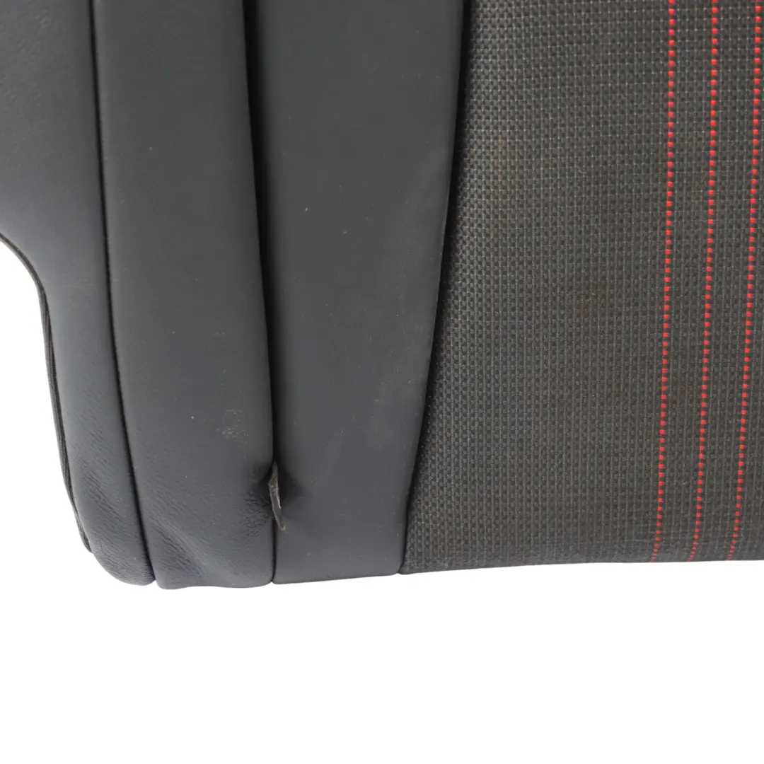 Audi S1 8X Seat Backrest Cover Rear Right O/S Black Tomato Red Leather Fabric