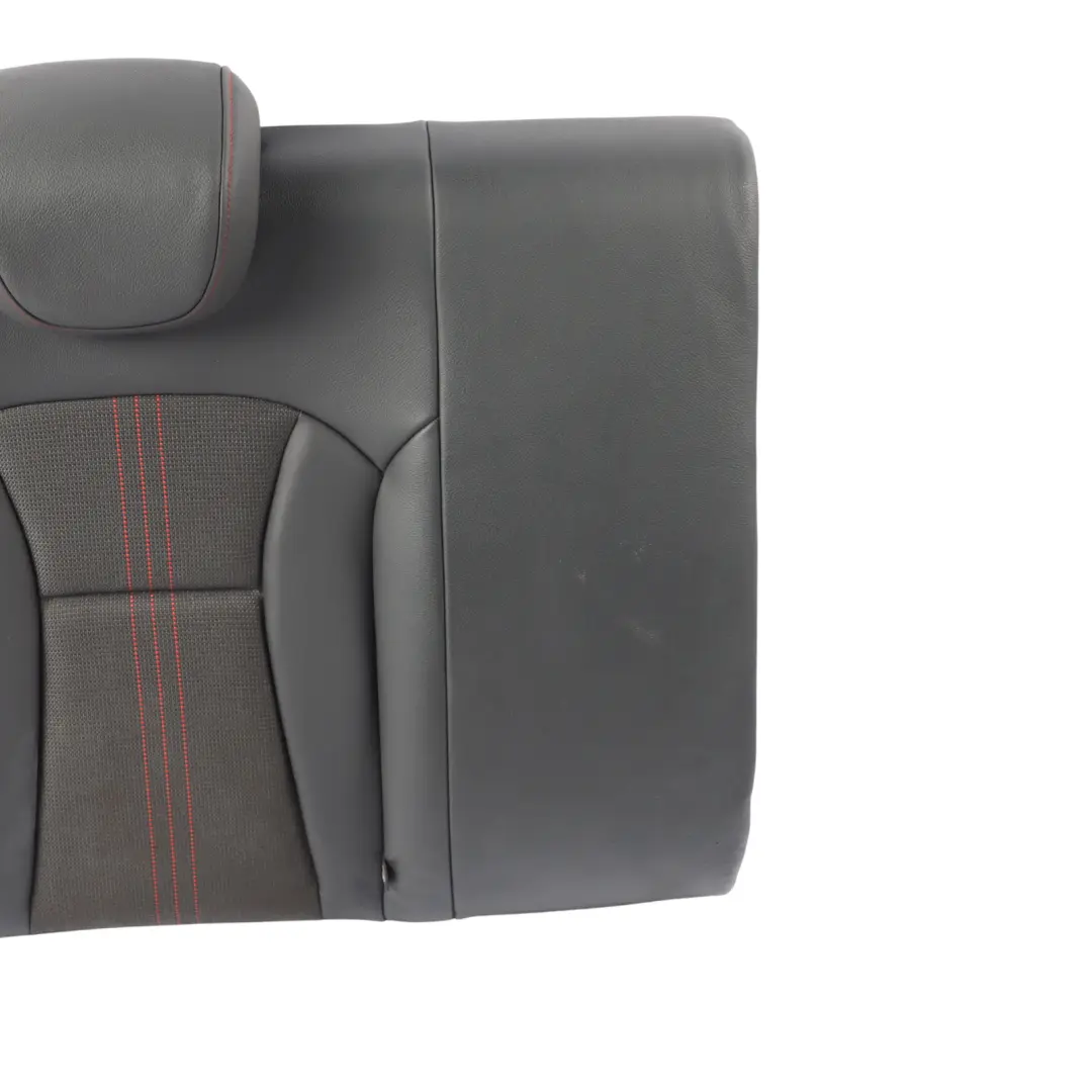 Audi S1 8X Seat Backrest Cover Rear Right O/S Black Tomato Red Leather Fabric