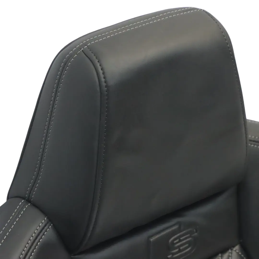 Audi S3 8Y Sport Seat Backrest Front Right O/S Heated Leather Soul Black Grey