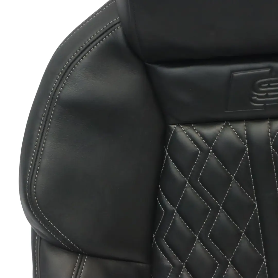 Audi S3 8Y Sport Seat Backrest Front Right O/S Heated Leather Soul Black Grey