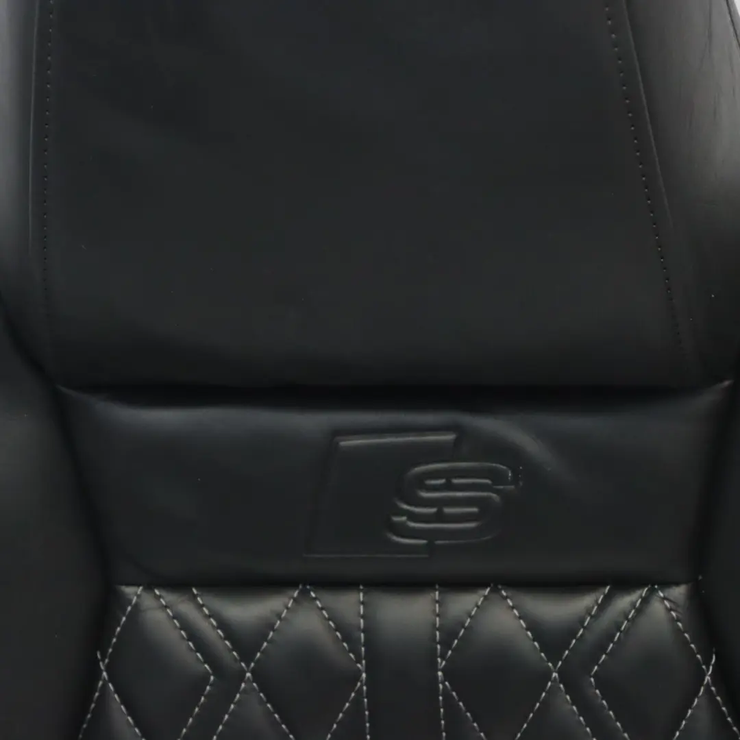 Audi S3 8Y Sport Seat Backrest Front Right O/S Heated Leather Soul Black Grey