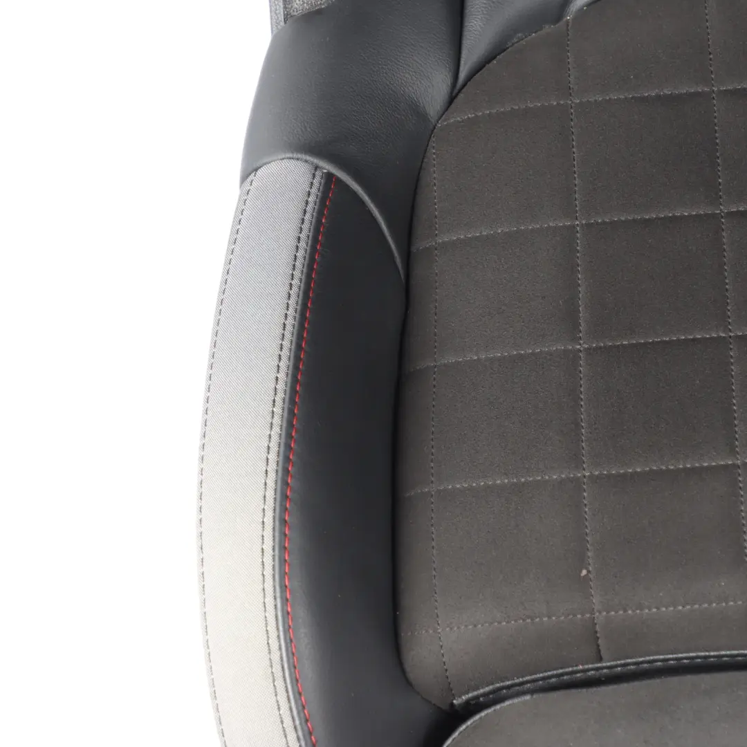 Mini F55 JCW Seat Front Left N/S Heated Alcantara Leather Dinamica Carbon Black