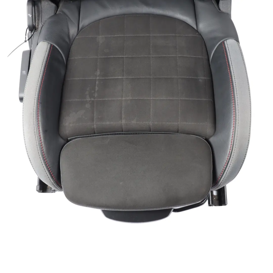 Mini F55 JCW Seat Front Right O/S Heated Alcantara Leather Dinamica Carbon Black