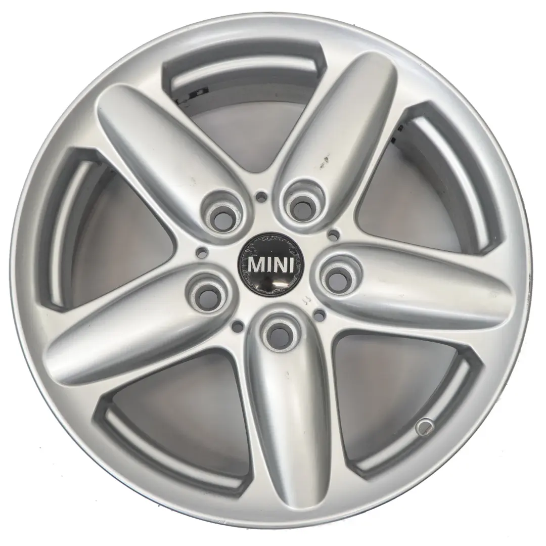 Mini Cooper R60 Silver Llanta De aleacion 16" ET:46 6,5J 5-Star Single Spoke 124