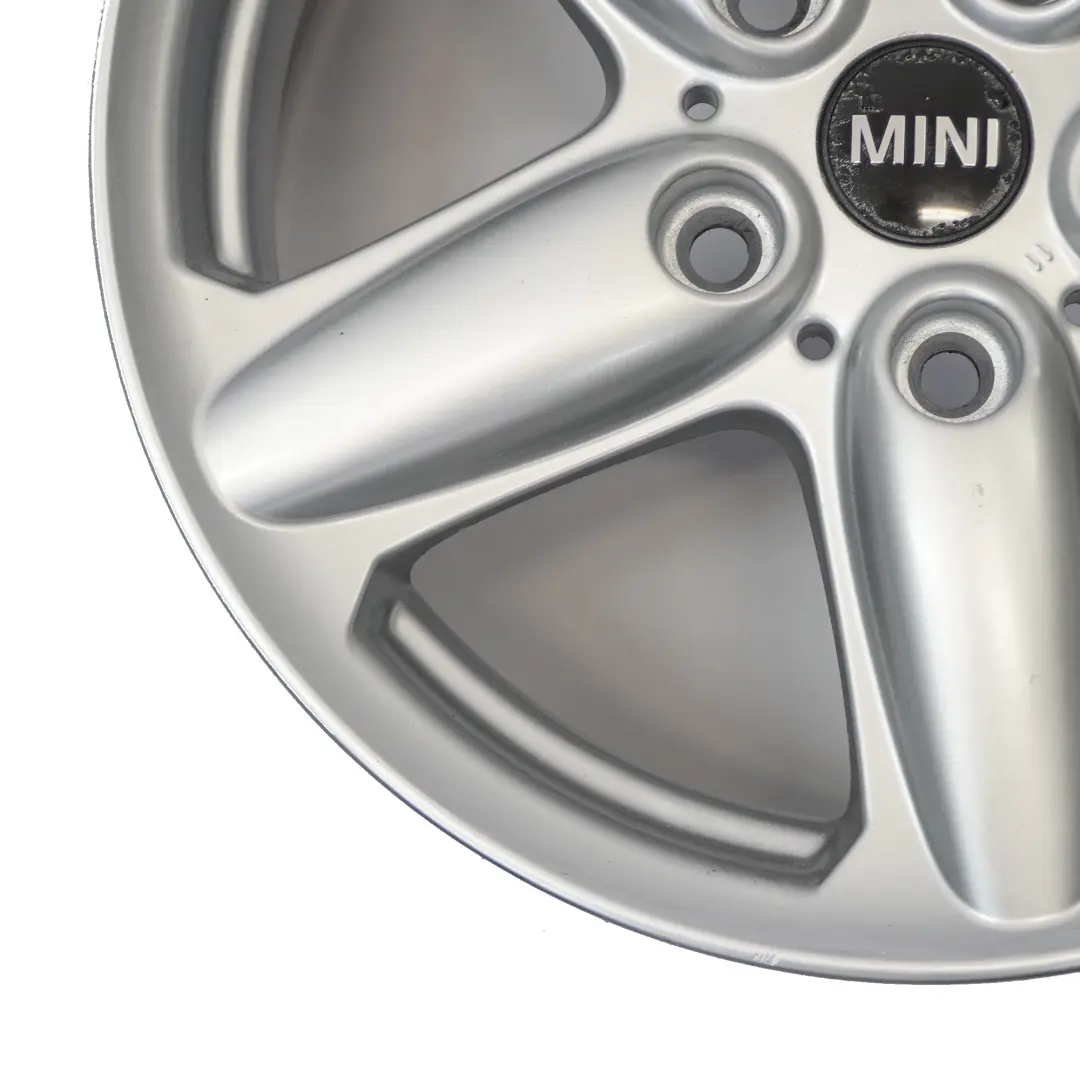 Mini Cooper R60 Silver Llanta De aleacion 16" ET:46 6,5J 5-Star Single Spoke 124