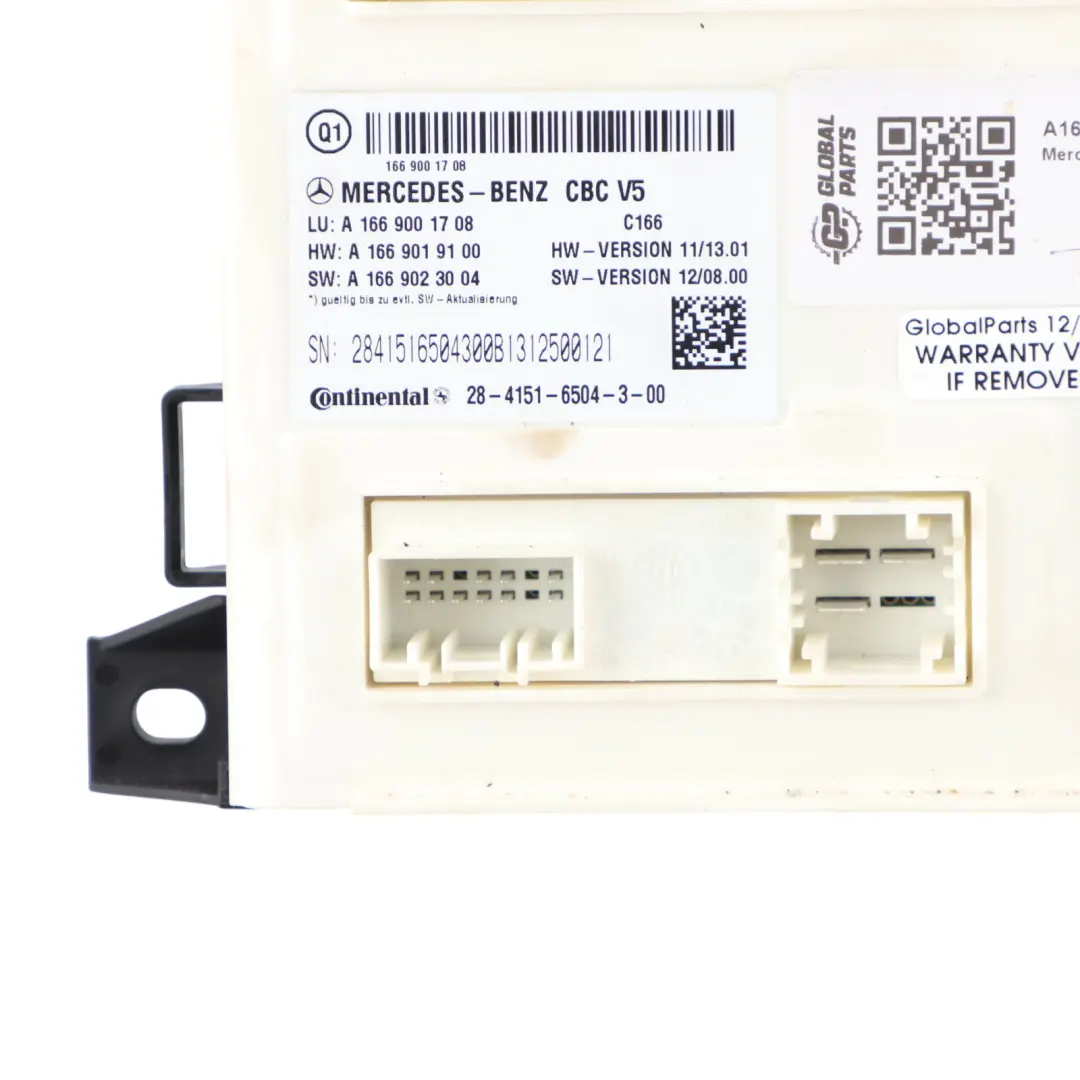 Mercedes X166 Module SAM Electronics Control Unit A1669001708