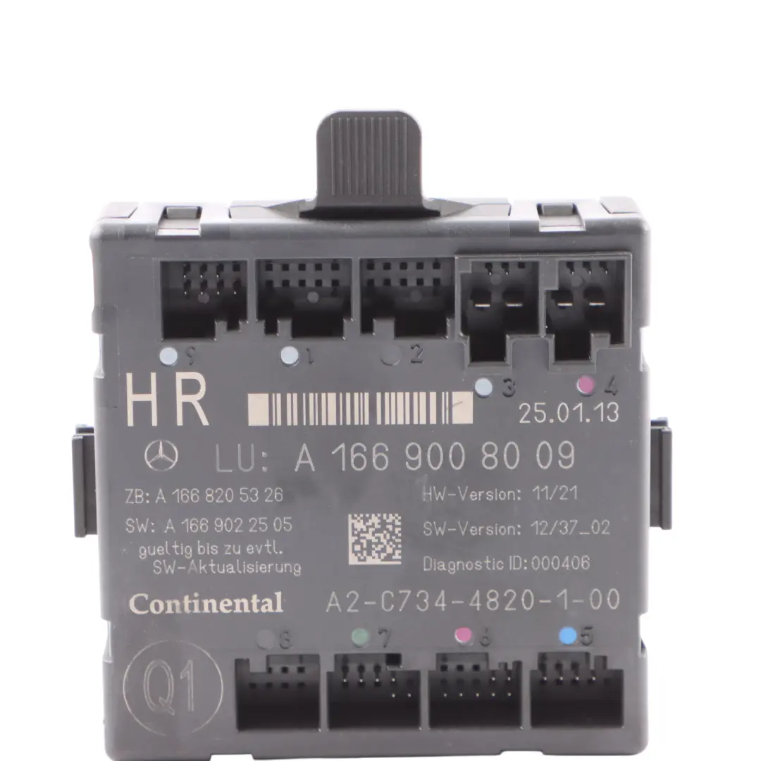 Mercedes GLE W166 Módulo control cableado puerta trasera derecha ECU A1669008009