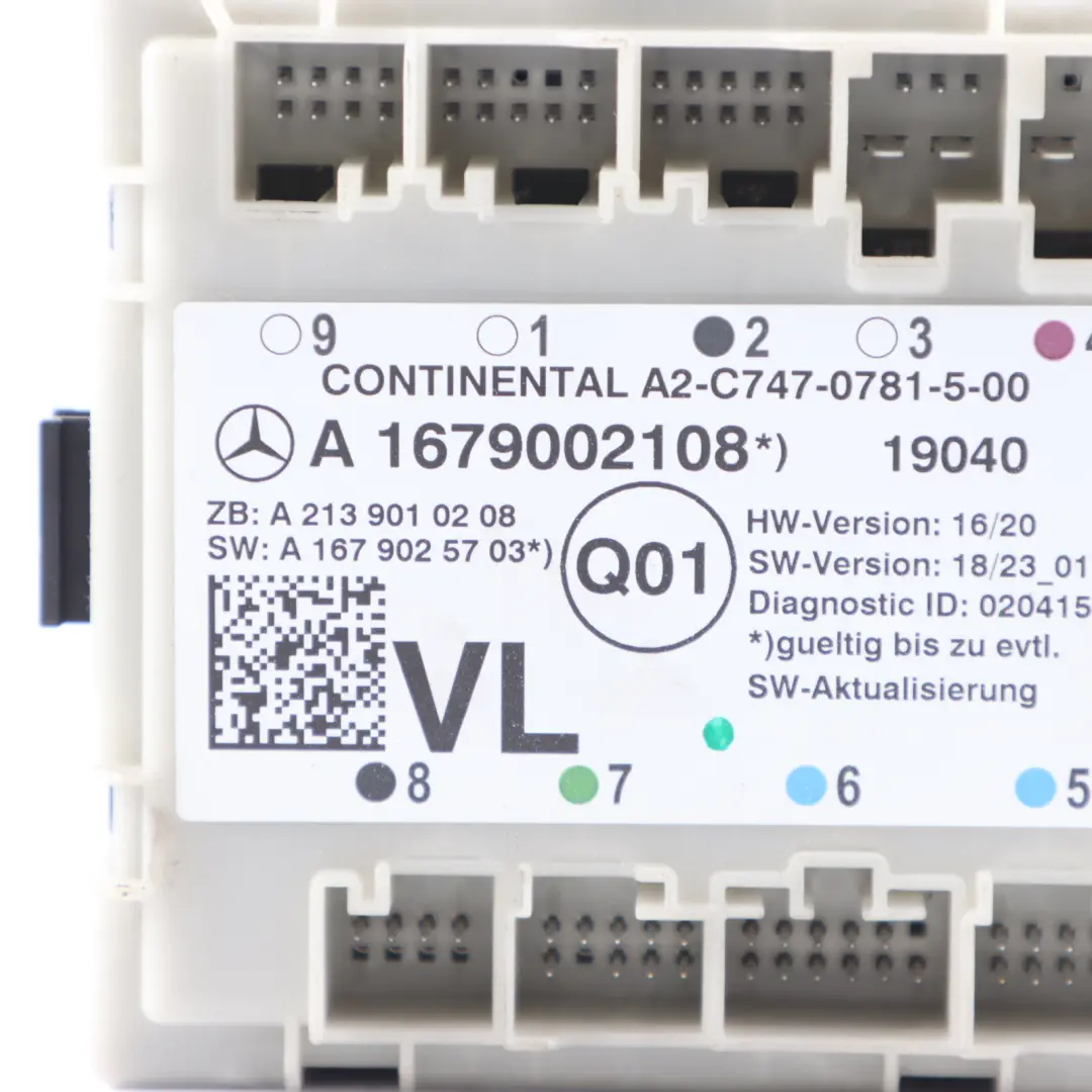 Mercedes Sprinter W907 W910 Door Module Control Unit Front Left N/S A1679002108