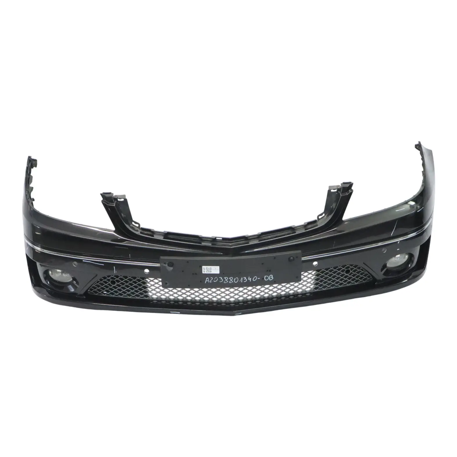 Mercedes CL203 Bumper Front Trim Panel Obsidian Black Metallic - 197