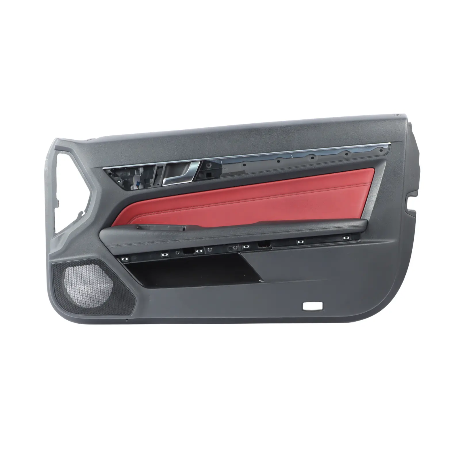 Mercedes C207 Coupe Door Card Front Right O/S Red Leather Trim Panel