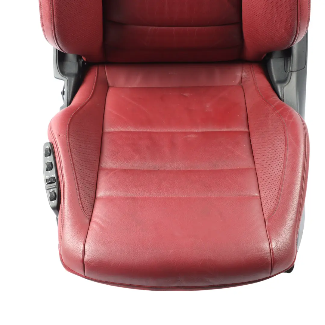 Mercedes C207 A207 Seat Front Left N/S Interior Heated Electric Leather Red